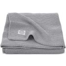Jollein ledikantdeken basic knit stone grey online kopen? | BabyPlanet