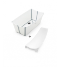 Stokke Flexi Bath White (wit) Bundel - opvoubaar babybadje met Newborn Support