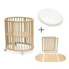 Stokke® Sleepi Mini Bed V3 Natural Incl. Mini Matras met gratis bijpassende uitbreidingsset