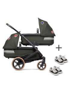 Joolz Geo&sup3; Tweeling Kinderwagen Filling Pieces met gratis 2 paar schattige mini-sneakertjes