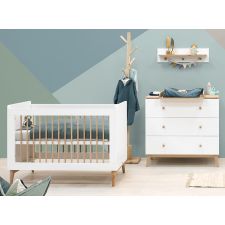 Bopita 2 delige babykamer Paris Wit/Eiken online kopen? | BabyPlanet