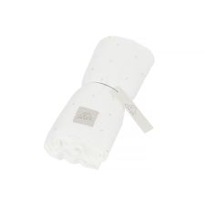 Nanami Luierdoek 60 x 60 leaf print offwhite - sand online kopen? | BabyPlanet