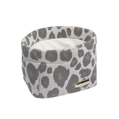 Meyco mandje voor op commode knit panter neutral maat M | BabyPlanet