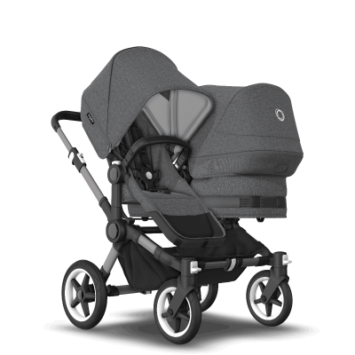 Bugaboo Donkey5 duo kinderwagen Graphite - Grey Melange online kopen? | BabyPlanet