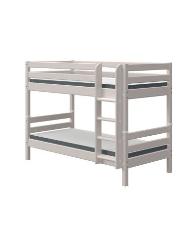 Flexa classic stapelbed met rechte ladder grijs online kopen? | BabyPlanet