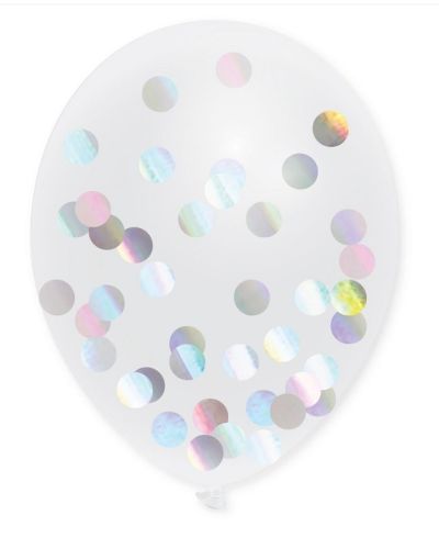Ballonnen confetti holograffic - zilver online kopen? | BabyPlanet