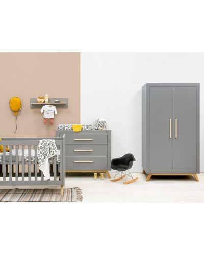 Bopita 3 delige Babykamer Fenna Grey-Naturel
