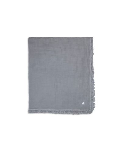 Jollein wiegdeken Muslin Fringe storm grey online kopen? | BabyPlanet