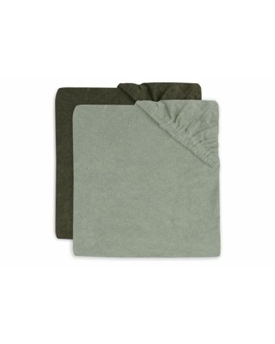 Jollein Waskussenhoes Badstof Ash Green/Leaf Green - 2-pack
