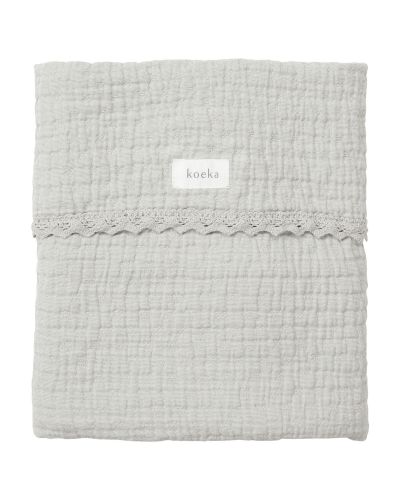 Koeka Ledikantdeken Lace Elba Grey Wave online kopen? | BabyPlanet
