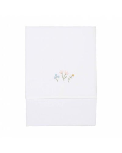 Little Dutch Ledikantlaken Flowers & Butterflies Geborduurd