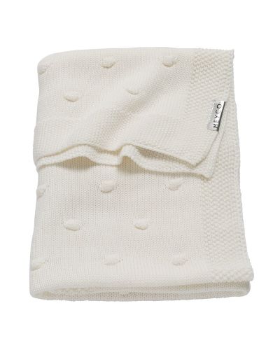 Meyco gebreide deken Knots voor wieg of kinderwagen off white online kopen? | BabyPlanet