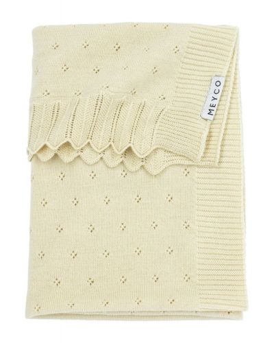 Meyco Wiegdeken Ajour Wol Ecru