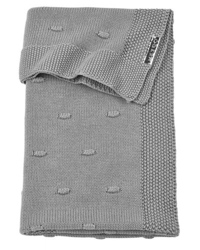 Meyco gebreide deken Knots voor wieg of kinderwagen grijs online kopen? | BabyPlanet