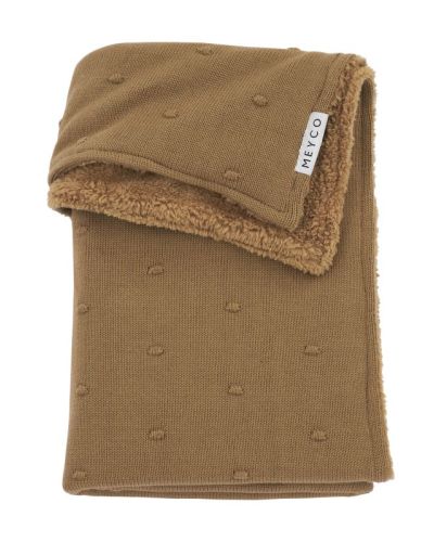 Meyco Wiegdeken Mini Knots Fleece Toffee