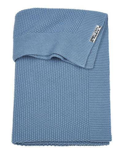 Meyco gebreide deken voor ledikant en campeerbed Mini Relief Denim online kopen? | BabyPlanet