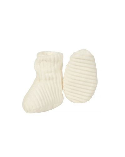 Nanami Slofjes Newborn Rib Velvet Off White 0-6 Maanden online kopen? | BabyPlanet