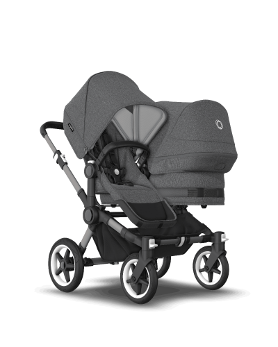 Bugaboo Donkey5 duo kinderwagen Graphite - Grey Melange online kopen? | BabyPlanet