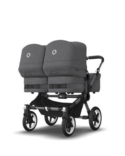 Bugaboo Donkey5 tweeling kinderwagen graphite - grey melange online kopen? | BabyPlanet
