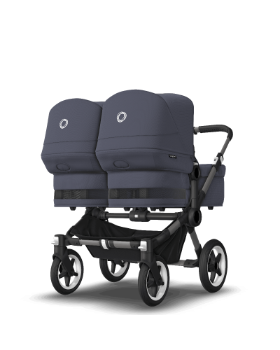 Bugaboo Donkey5 tweeling kinderwagen graphite - stormy blue online kopen? | BabyPlanet