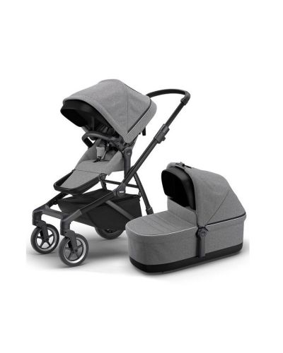 Thule Sleek Kinderwagen Grey Melange on Black