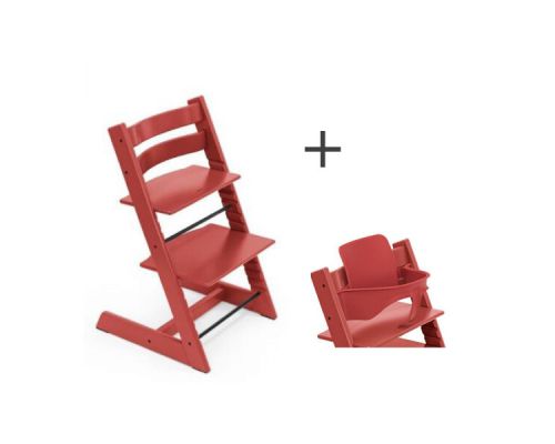 Stokke Tripp Trapp Warm Red met gratis Babyset