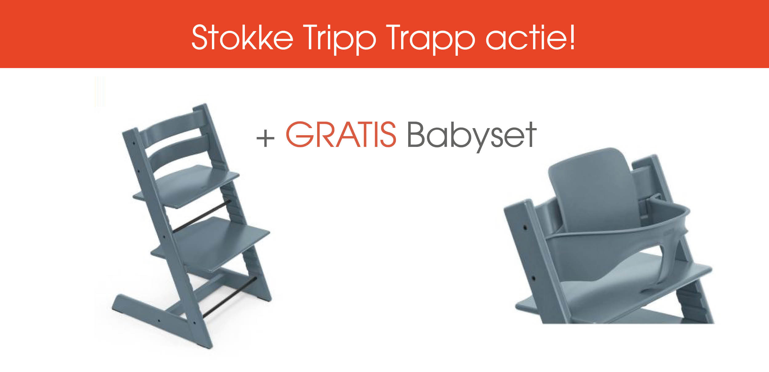 Ontvang een gratis bijpassende babyset bij een Stokke Tripp Trapp Fjord Blue 